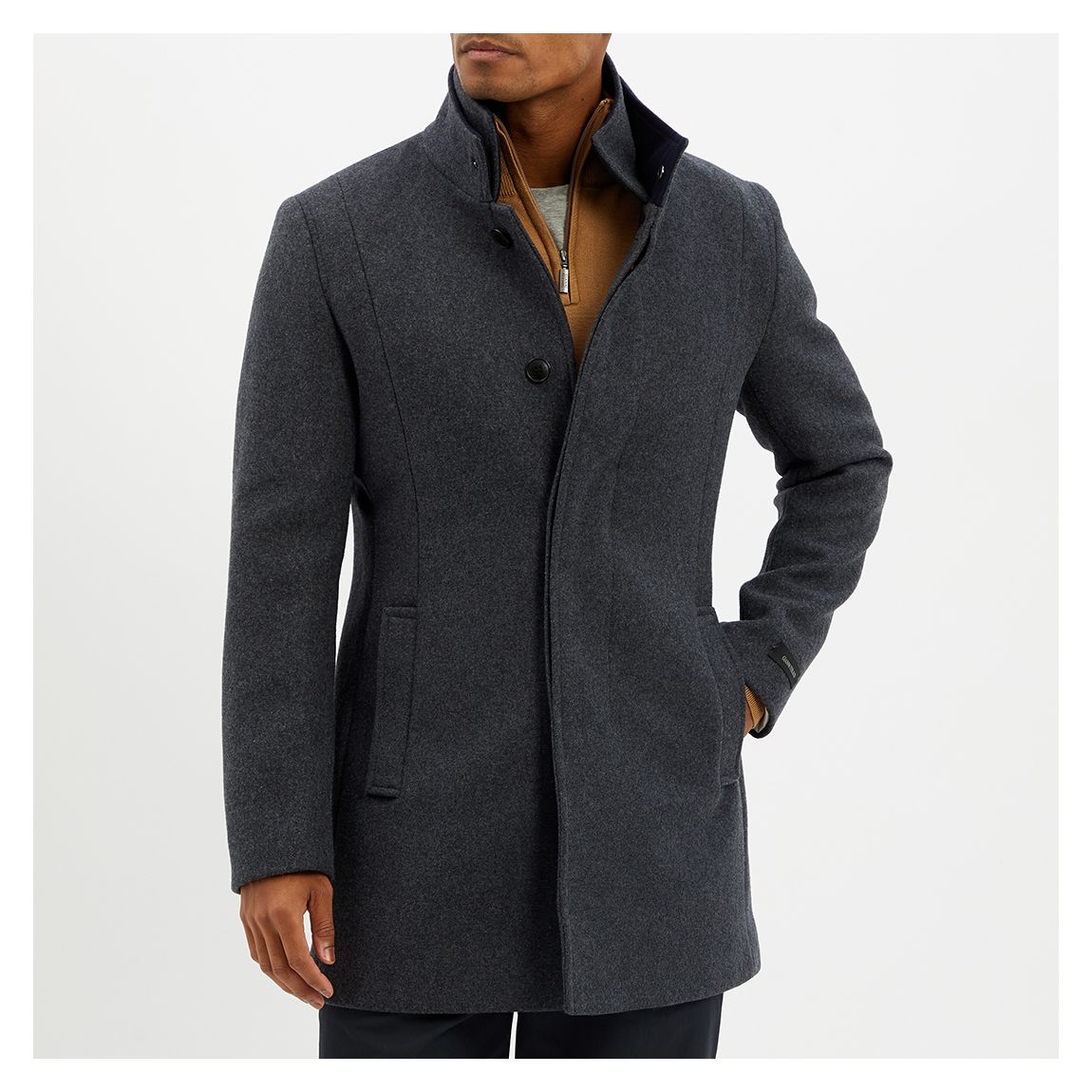 Charcoal Steinfield Wool Blend Coat main product photo