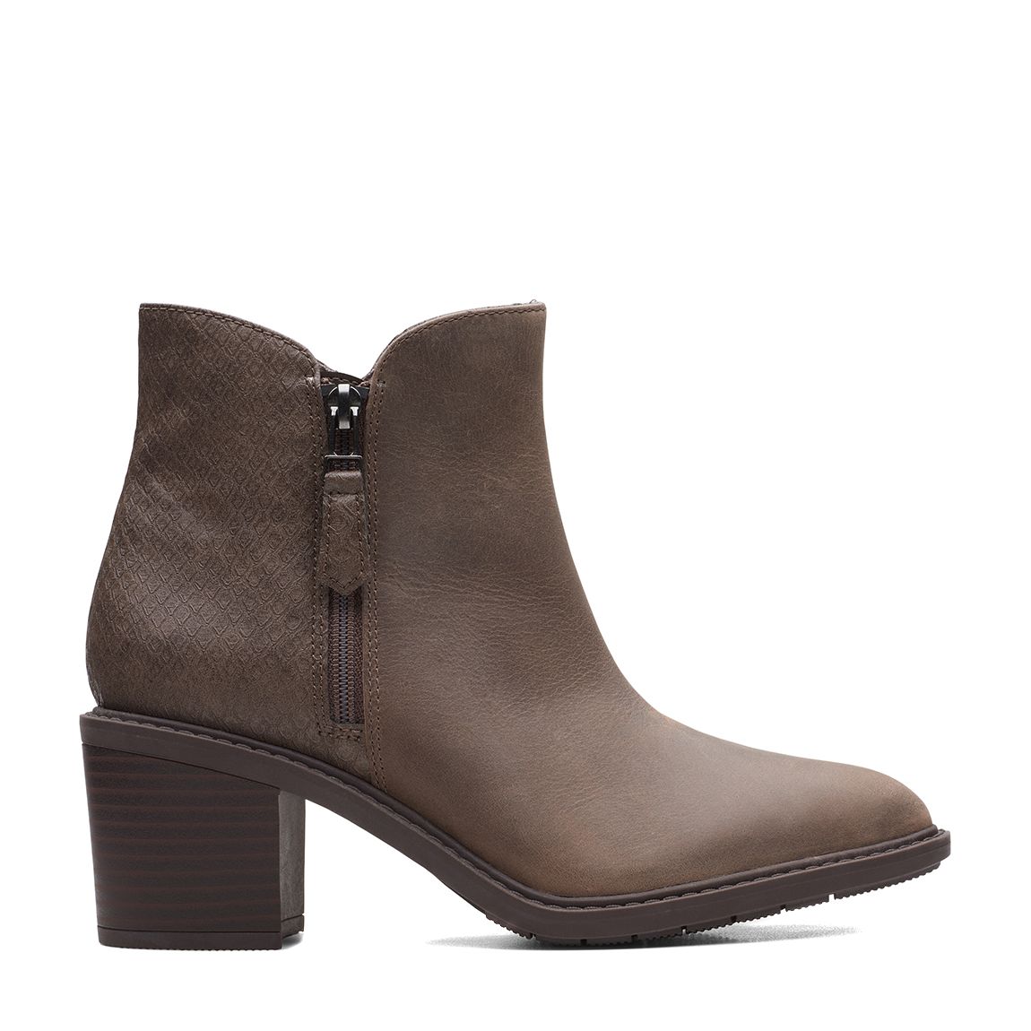 Dark Taupe Scene Zip Ankle Boots main product photo
