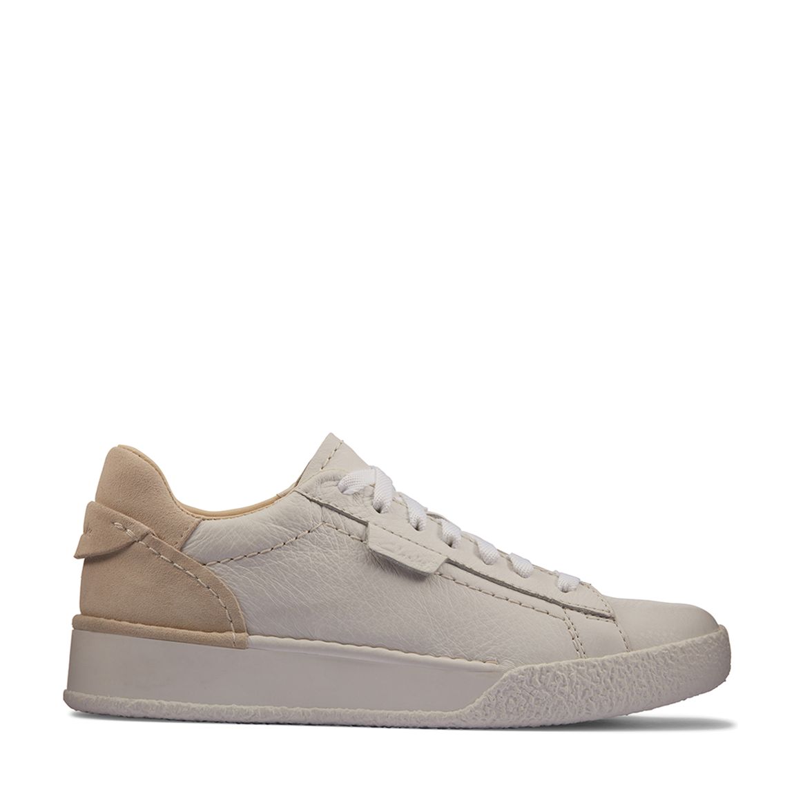 Women's White Craft Cup Lace Up Leather Trainers main product photo