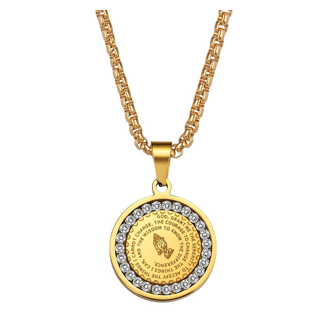 18K Gold Religious Spiritual Necklace main product photo