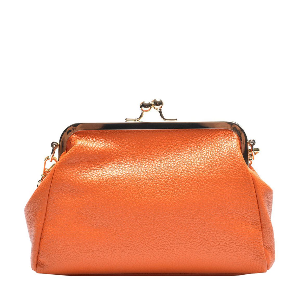 Orange Leather Clutch Bag main product photo