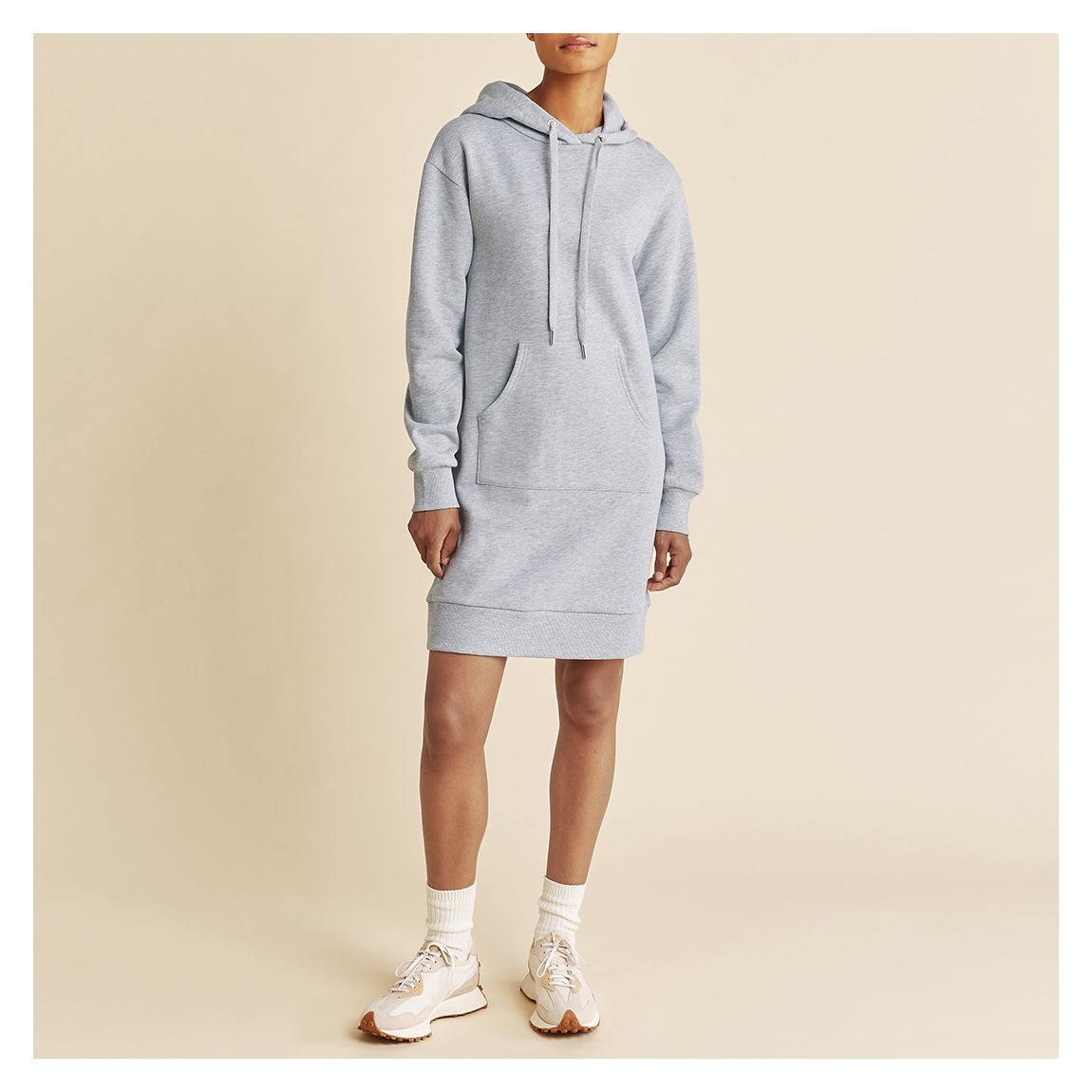 Grey Kangaroo Pocket Sweat Dress main product photo
