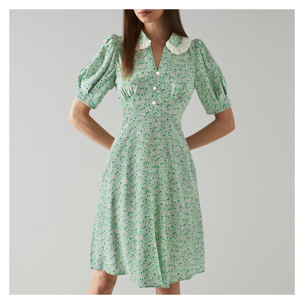 Green Roisin Silk Dress main product photo