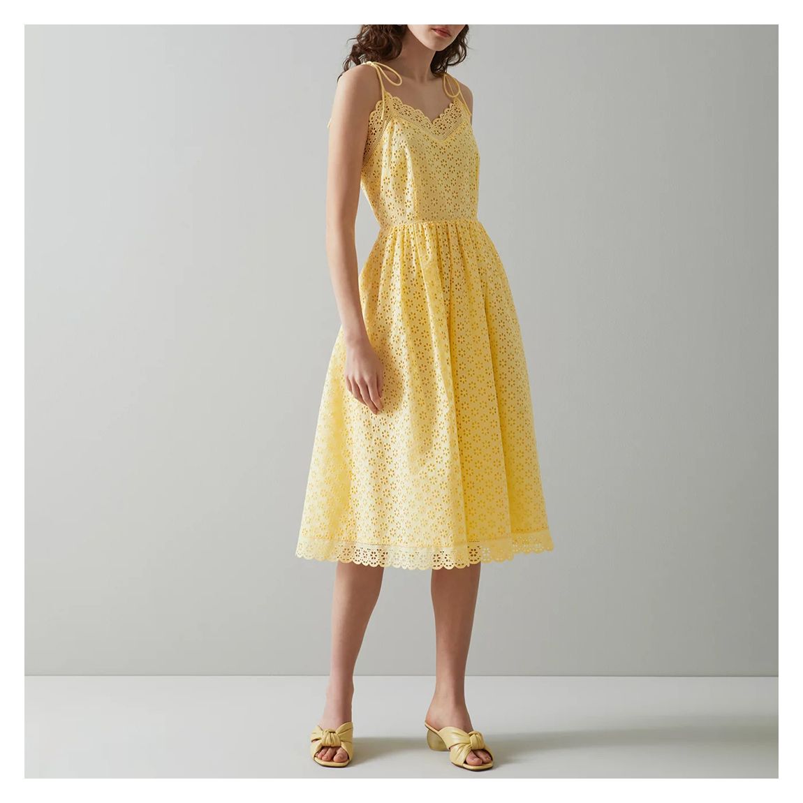 Yellow Francoise Cotton Midi Dress main product photo