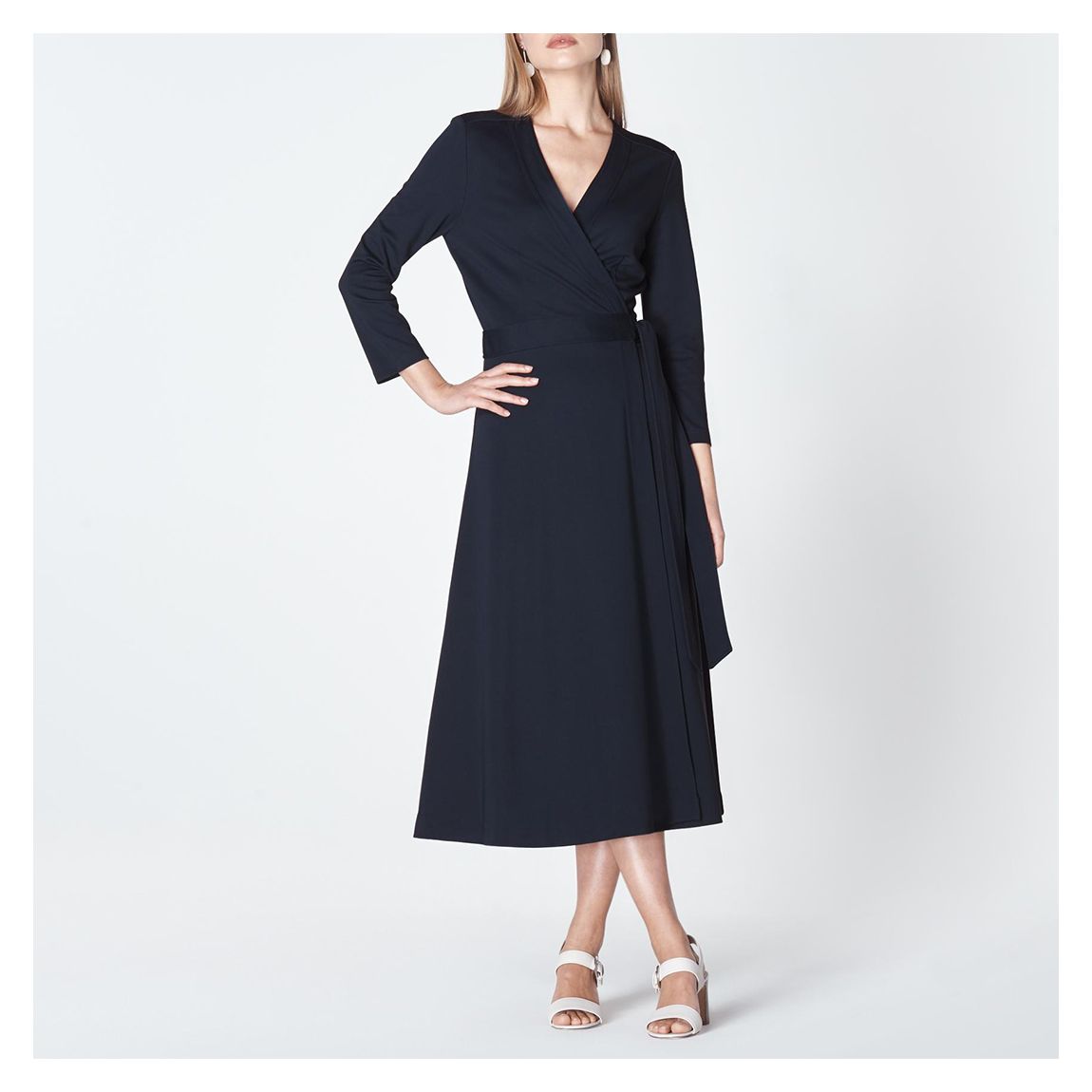 Navy Juno Wrap Dress main product photo