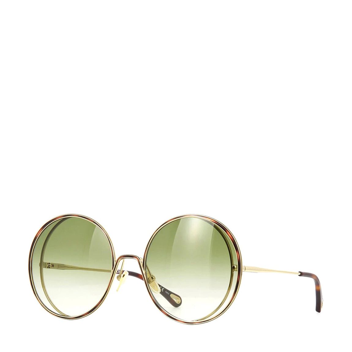 Women's Gold Chloe Sunglasses 61mm main product photo