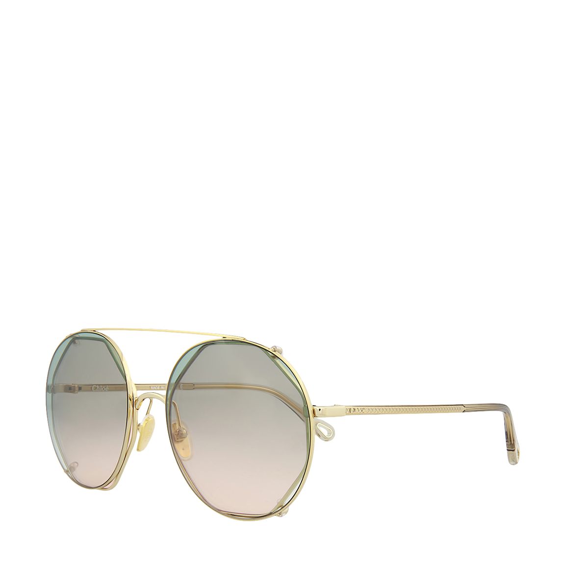 Women's Gold Chloe Sunglasses 57mm main product photo