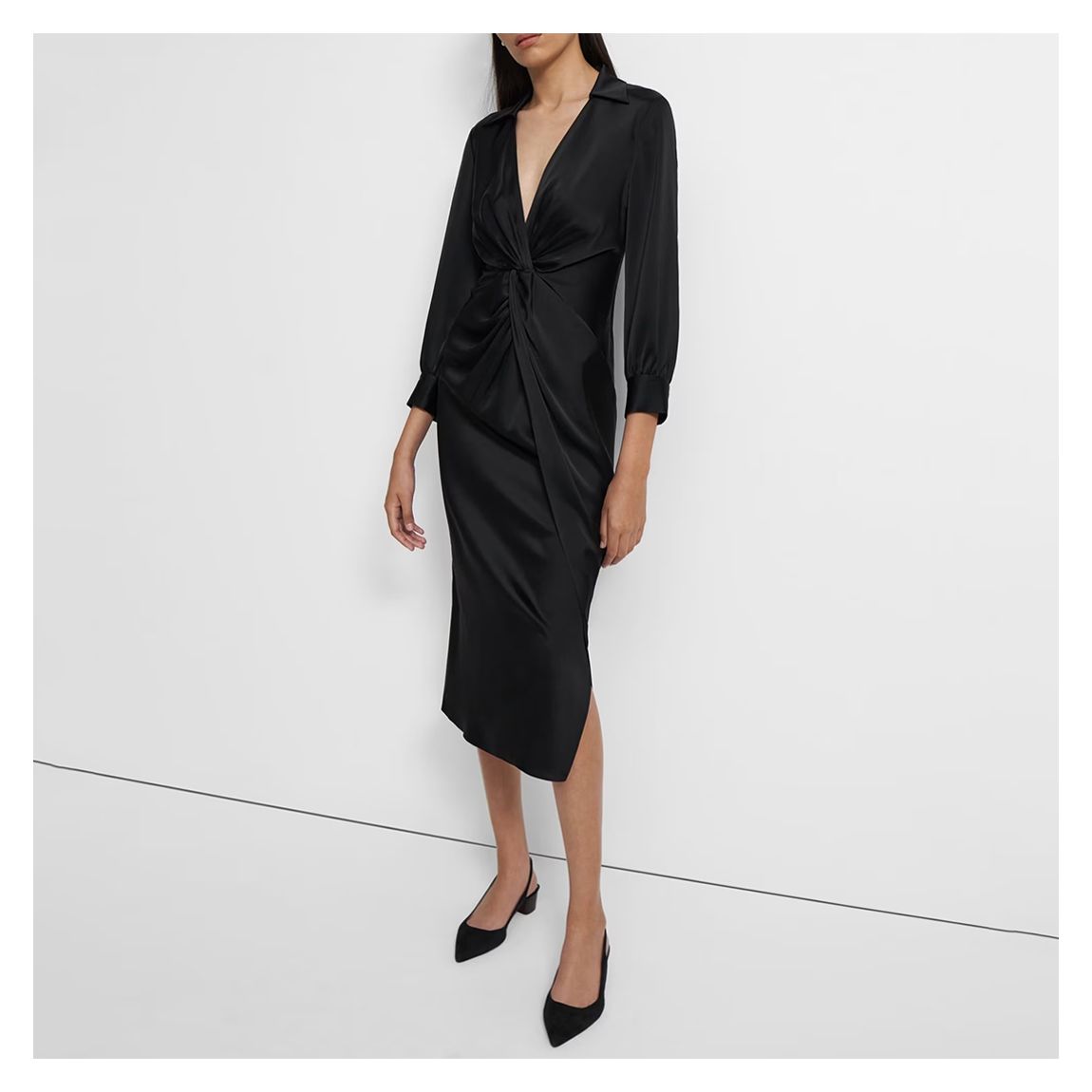 Black Twist Midi Dress main product photo