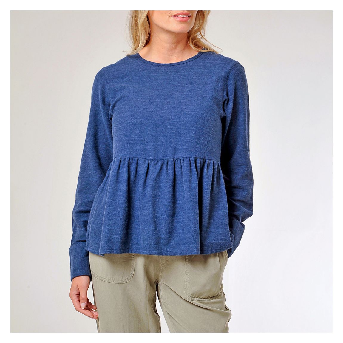 Navy Filleigh Cotton Blouse main product photo