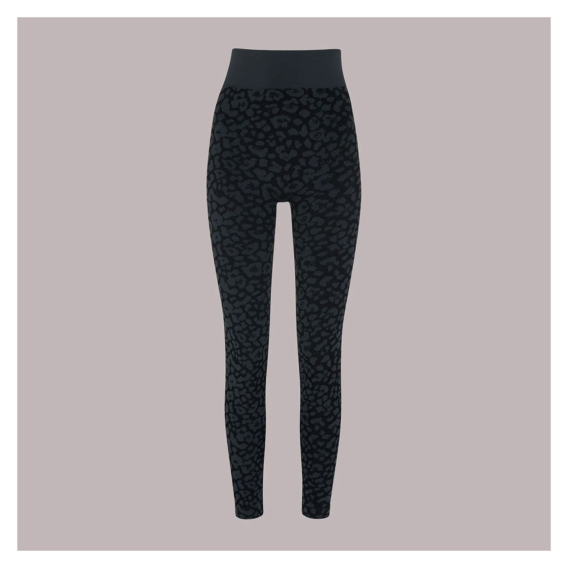Black Animal Print Seamless Sports Leggings main product photo