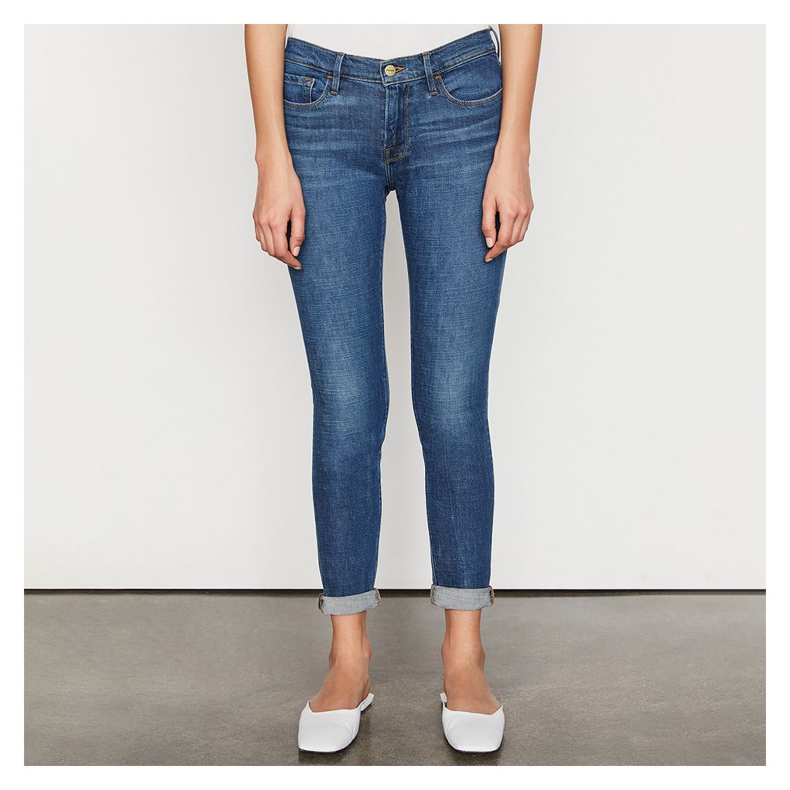 Mid Blue Le Garcon Skinny Stretch Jeans main product photo