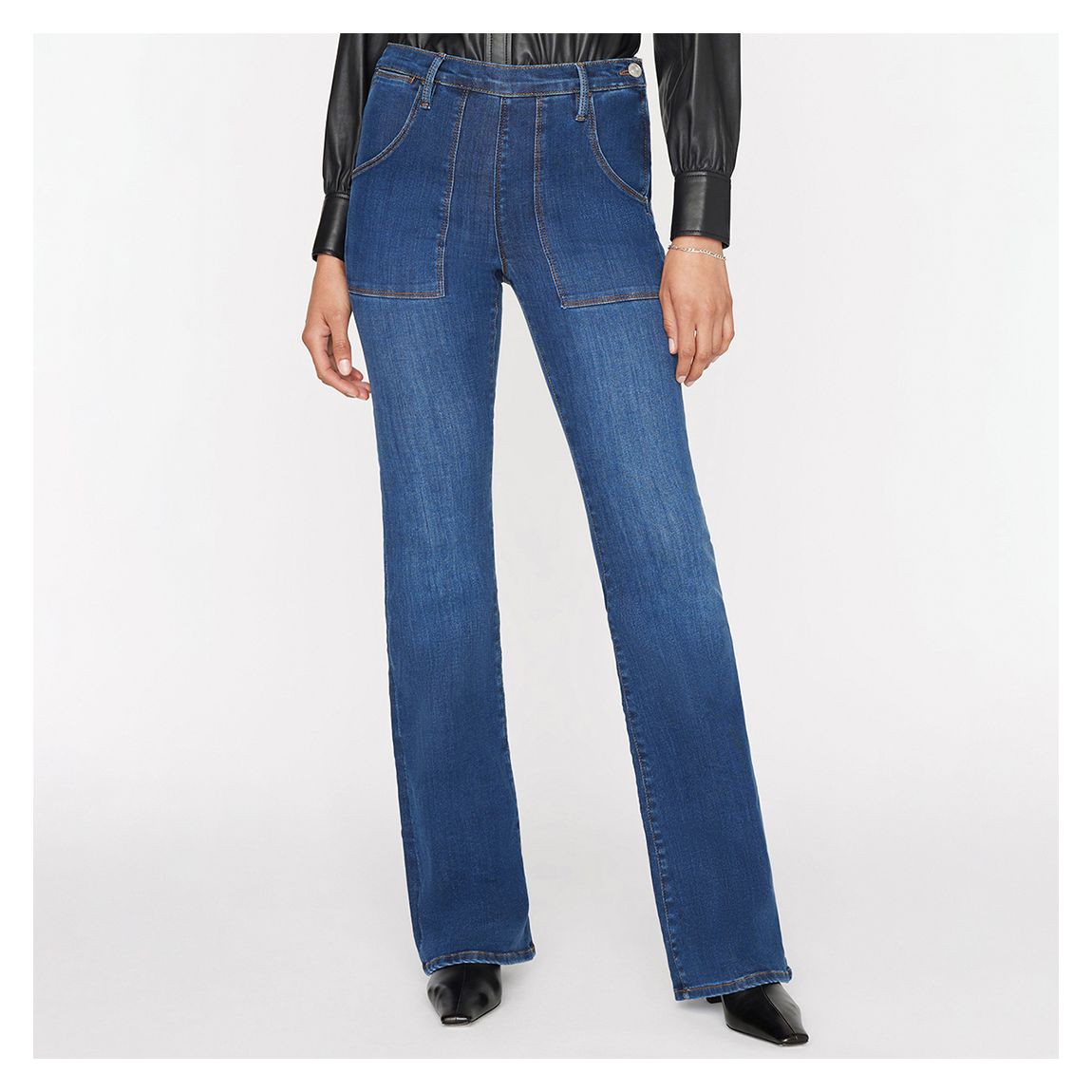 Mid Blue Le Flare De Francoise Stretch Jeans main product photo