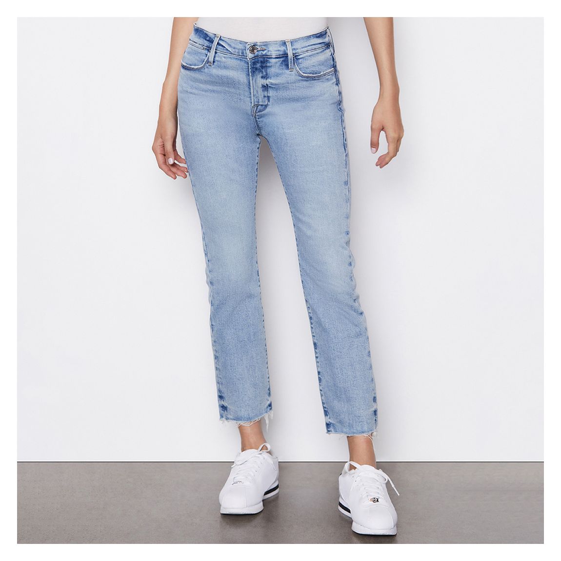 Light Blue Le High Straight Stretch Jean main product photo