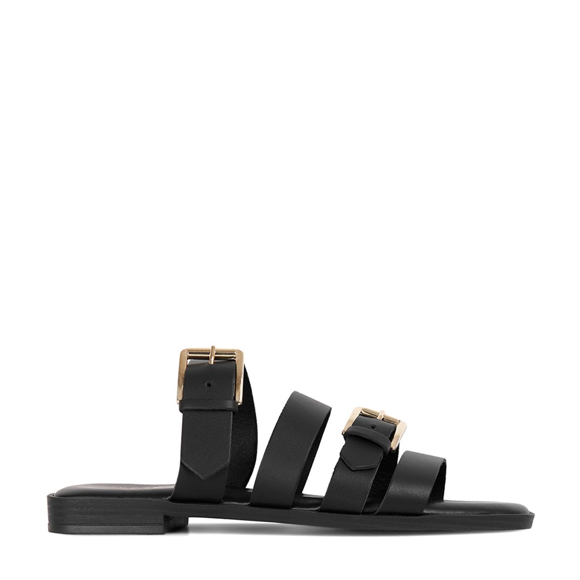 Black Camellia Slip On Sandals main product photo