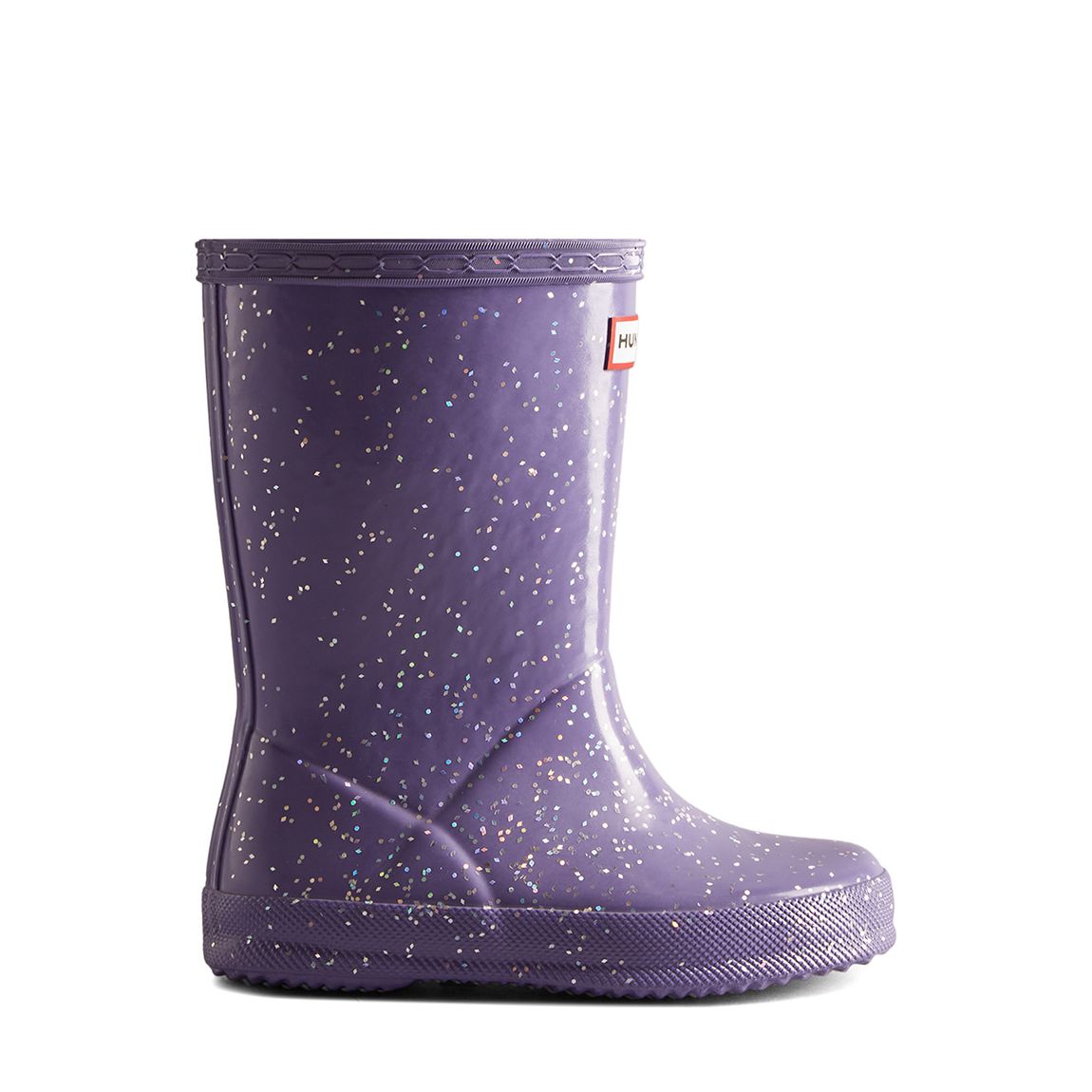 Iridescent Purple Kids Original First Classic Giant Glitter Rain Boots main product photo