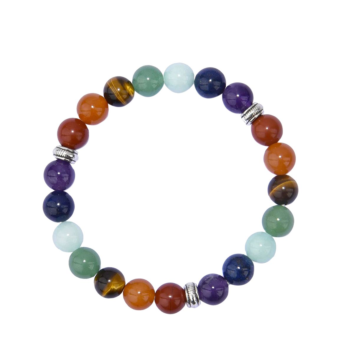 Silver & Multi Color Gemstone Bracelet main product photo