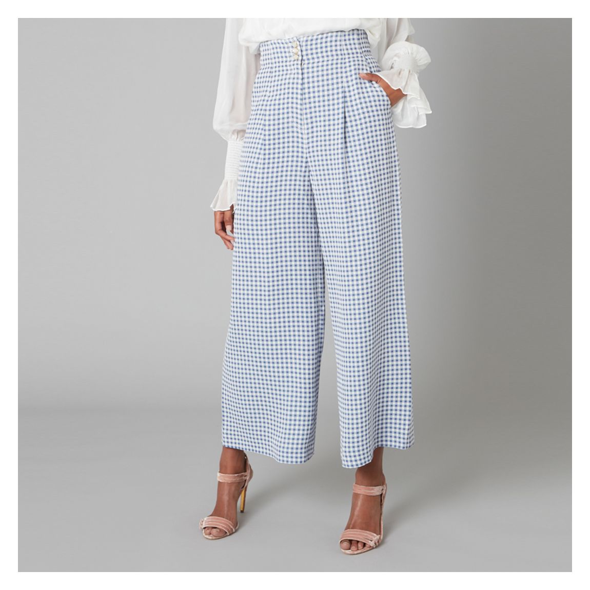Blue Mabel Checked Trouser main product photo