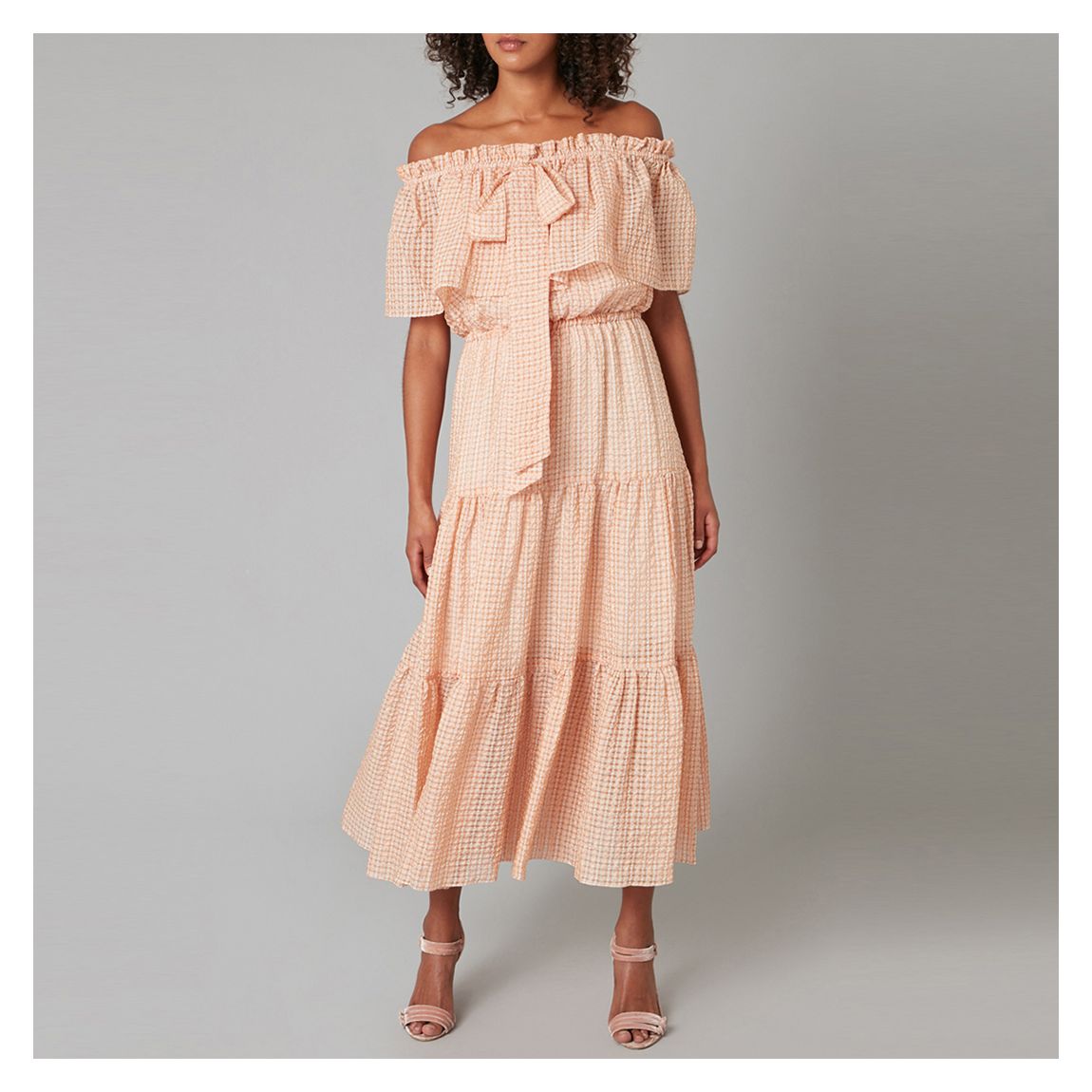Coral Ossie Off-Shoulder Dress main product photo