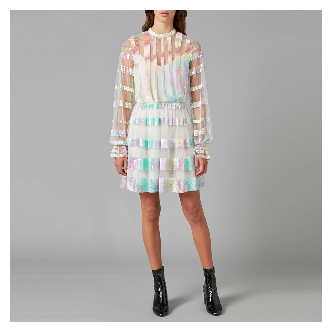 Multi Dusty Sheer Mini Dress main product photo