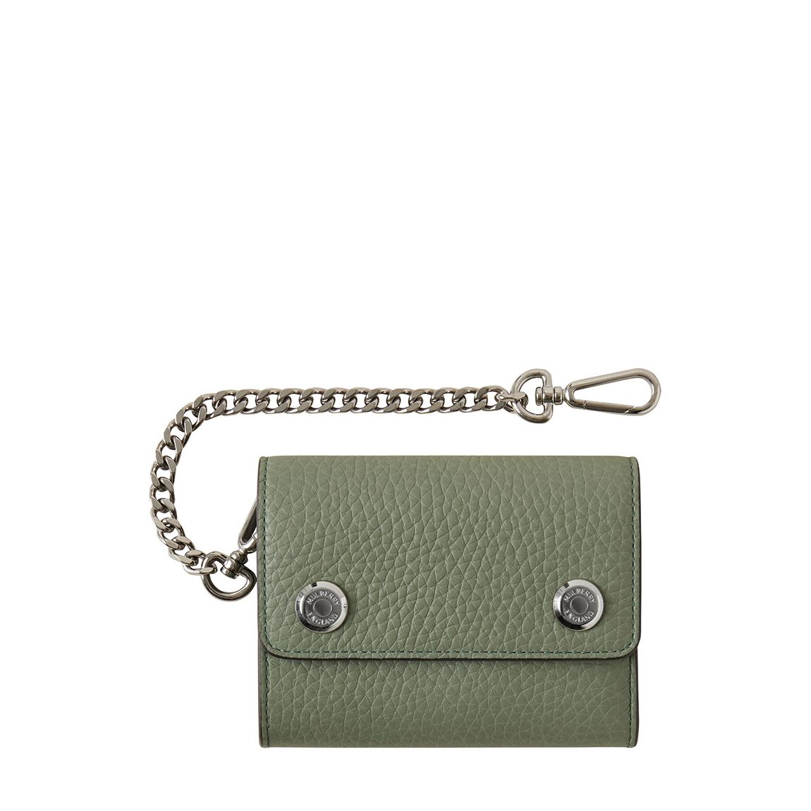 Cambridge Green Heavy Grain Leather Wallet On Chain main product photo