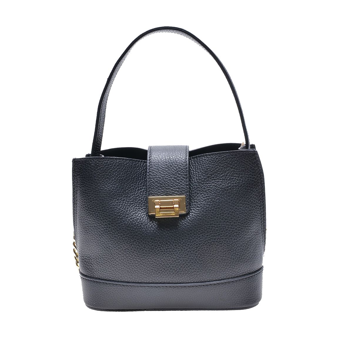 Black Leather Shoulder Bag main product photo