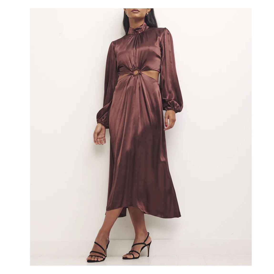Brown Flavia Midi Dress main product photo