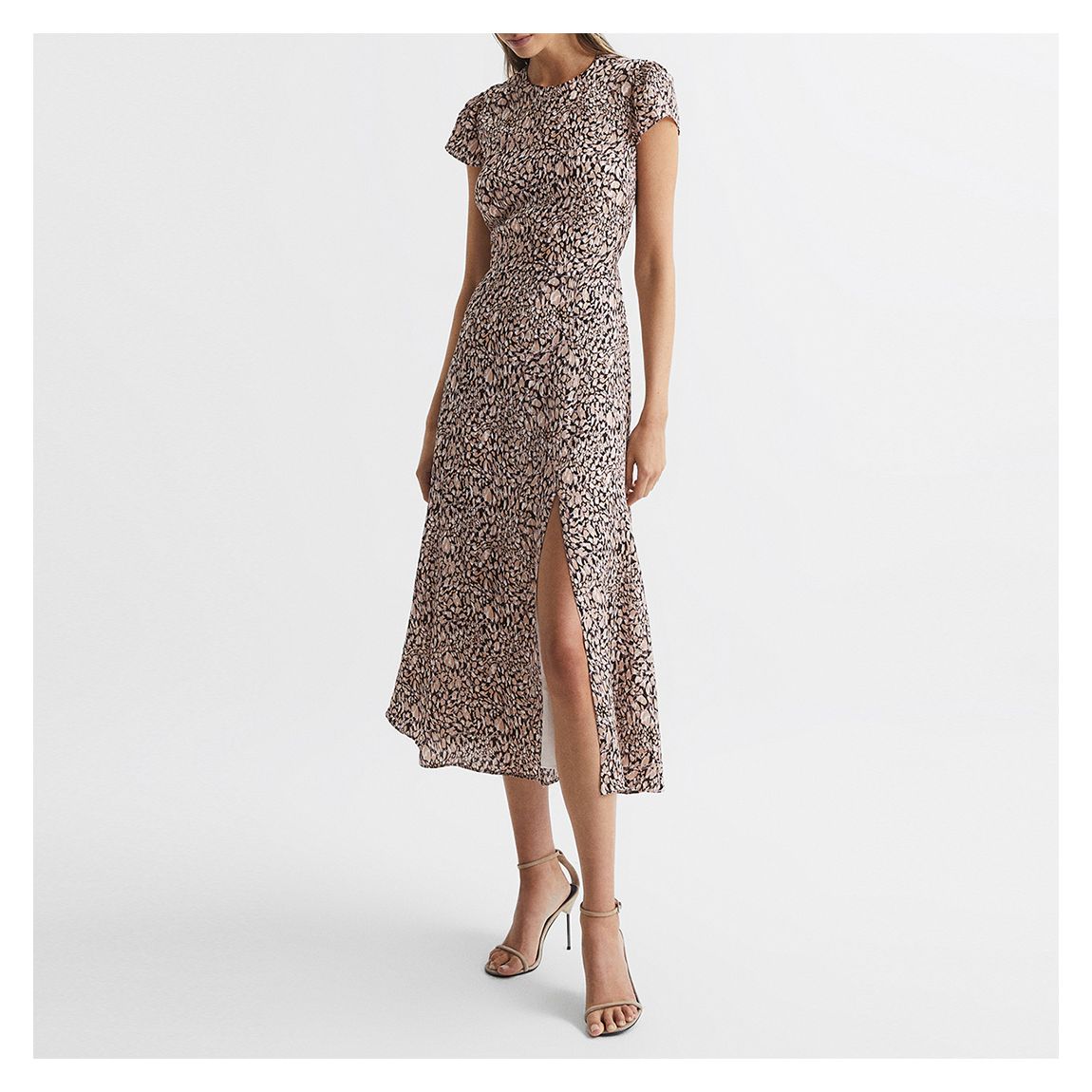 Pink Livia Printed Midi Dress main product photo