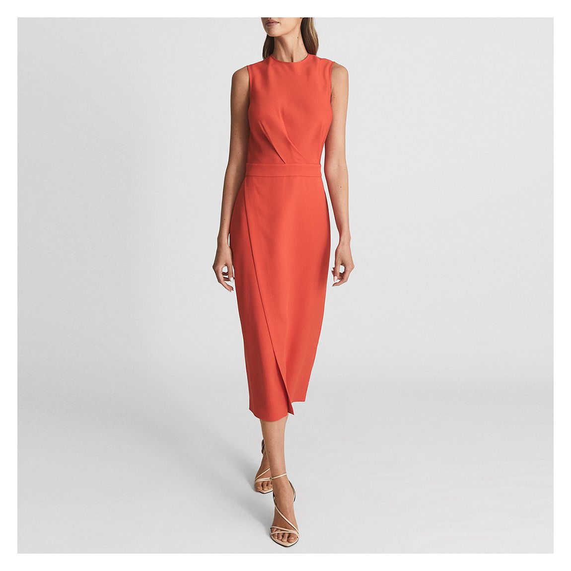 Orange Layla Sleeveless Dress main product photo