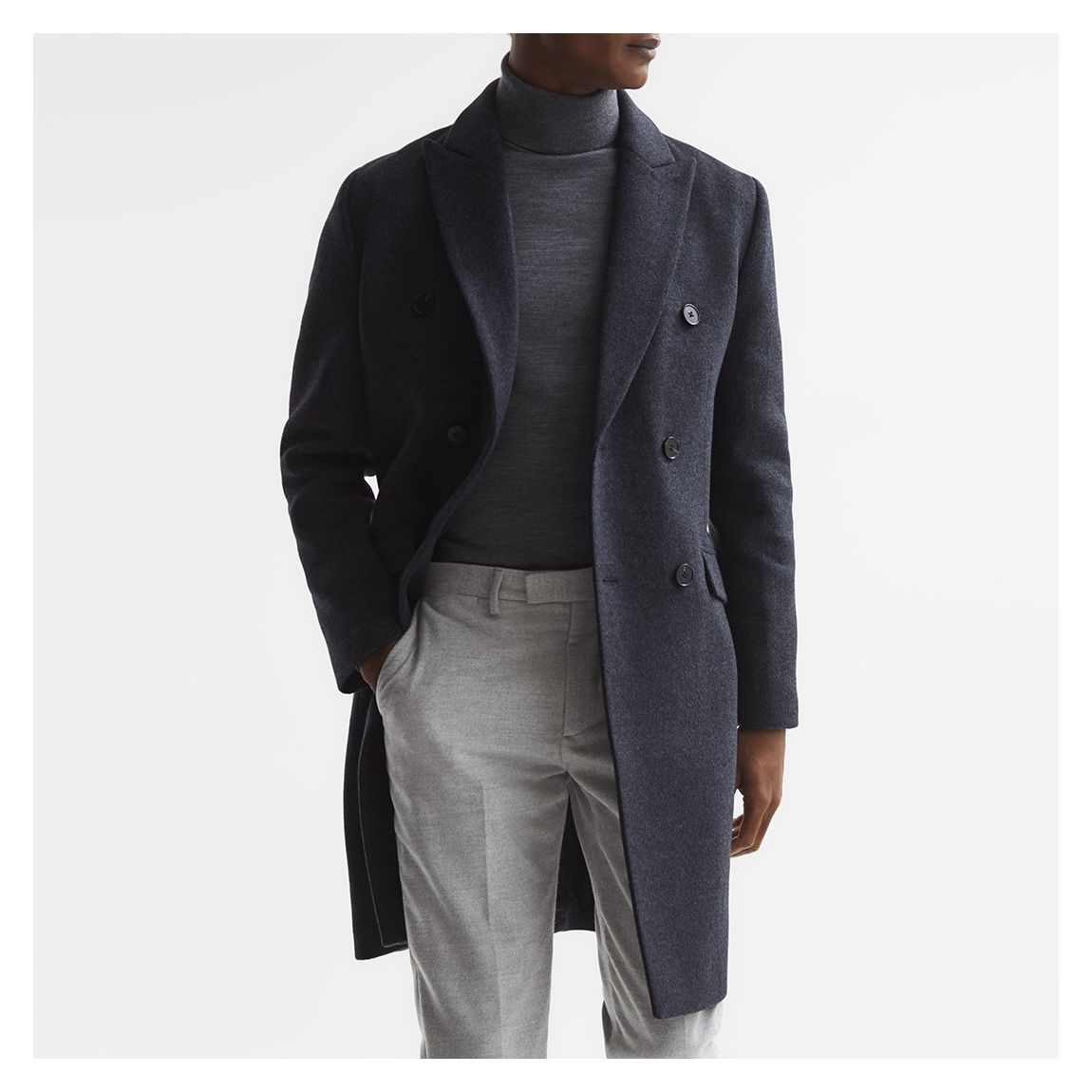 Blue Reflection Wool Blend Coat main product photo