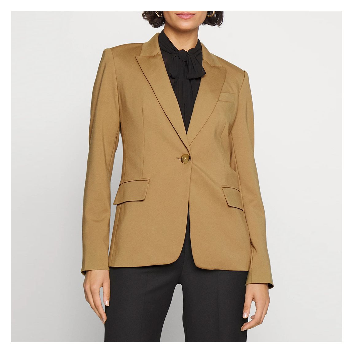 Camel Fitted 1 Button Blazer main product photo