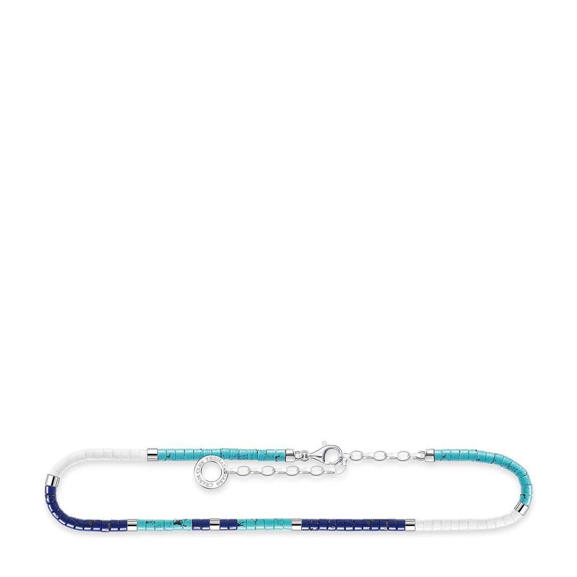 925 Sterling Dark Blue Charming Anklet main product photo