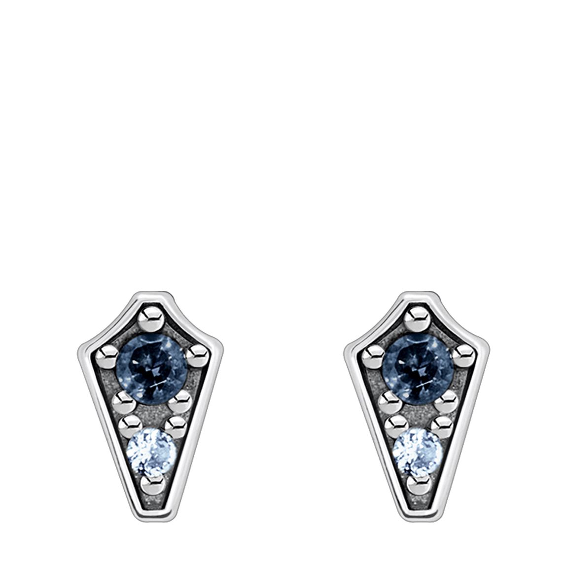 925 Sterling Dark Blue Sterling Stud Earrings main product photo