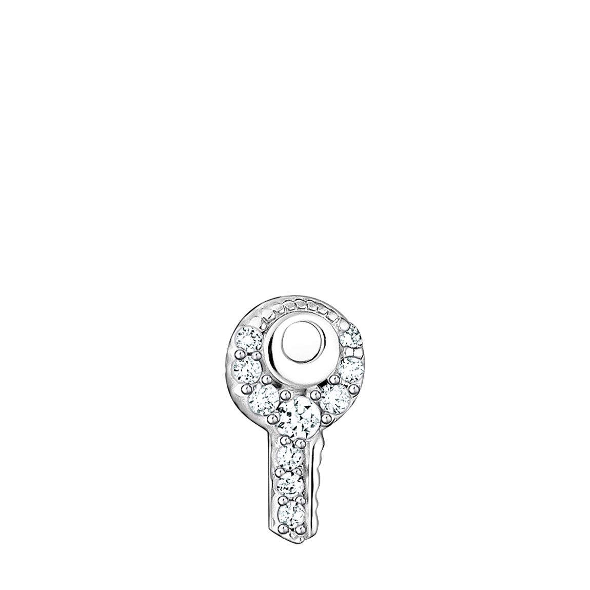 925 Sterling Silver Charming Diamonds Stud Single Earring main product photo