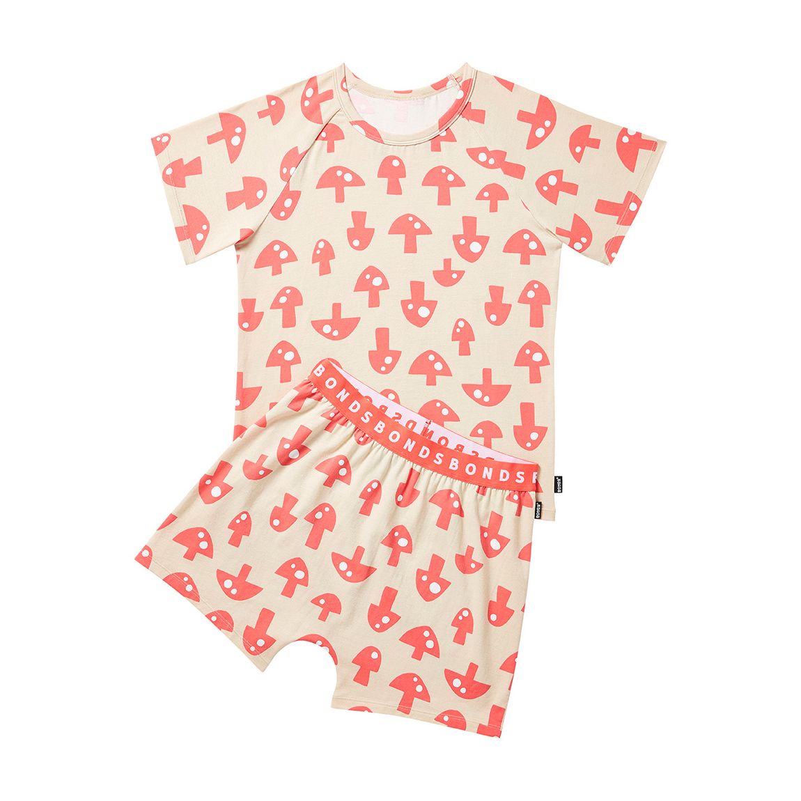 Orange Mushroom Tee/Short Sleep Set main product photo