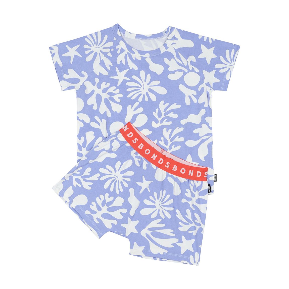 Floral Coral Drift Tee/Short Sleep Set main product photo