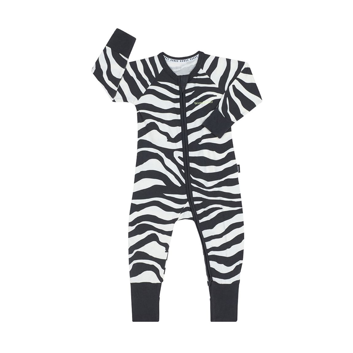Black Zig Zag Zebra Zip Wondersuit main product photo