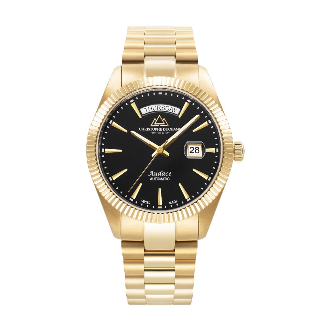 Men's Audace Black & Gold Watch 42mm main product photo