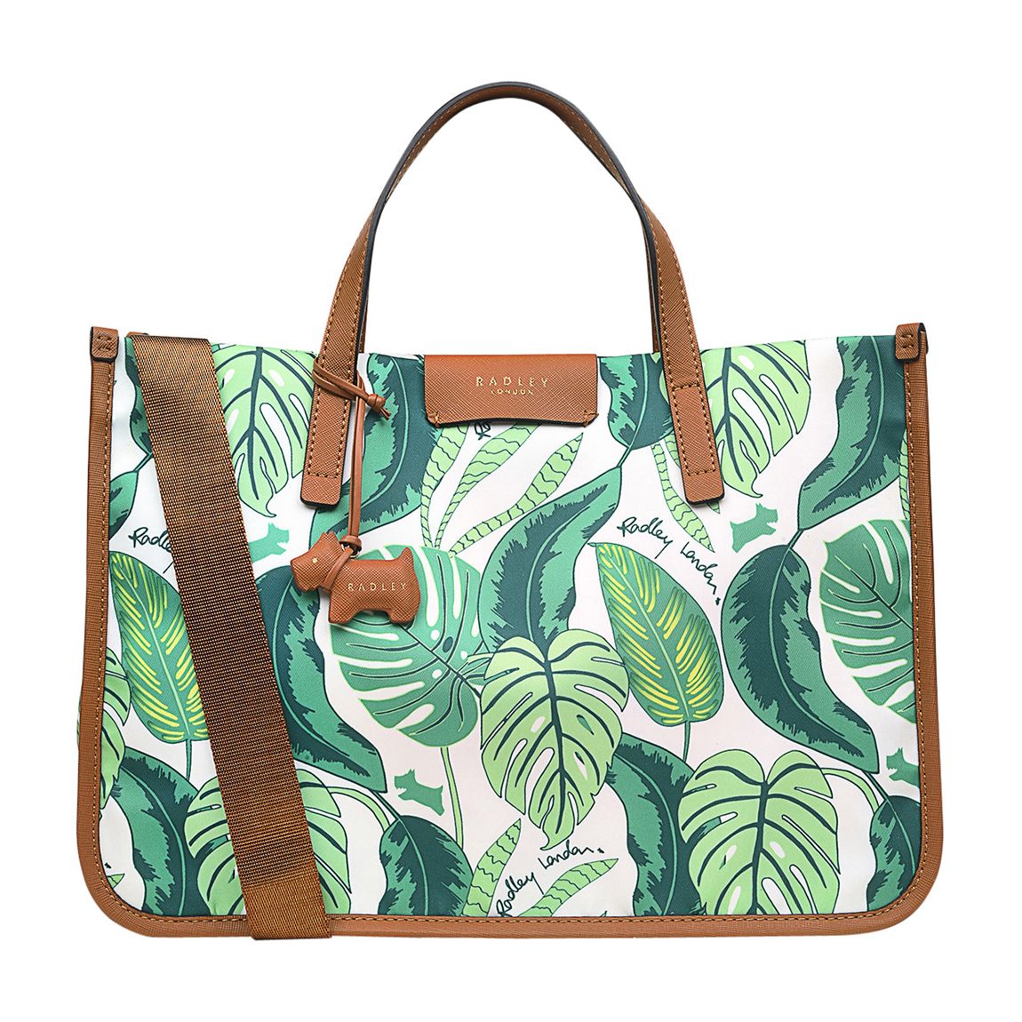 Light Natural Radley Palm Medium Open Top Grab Bag main product photo