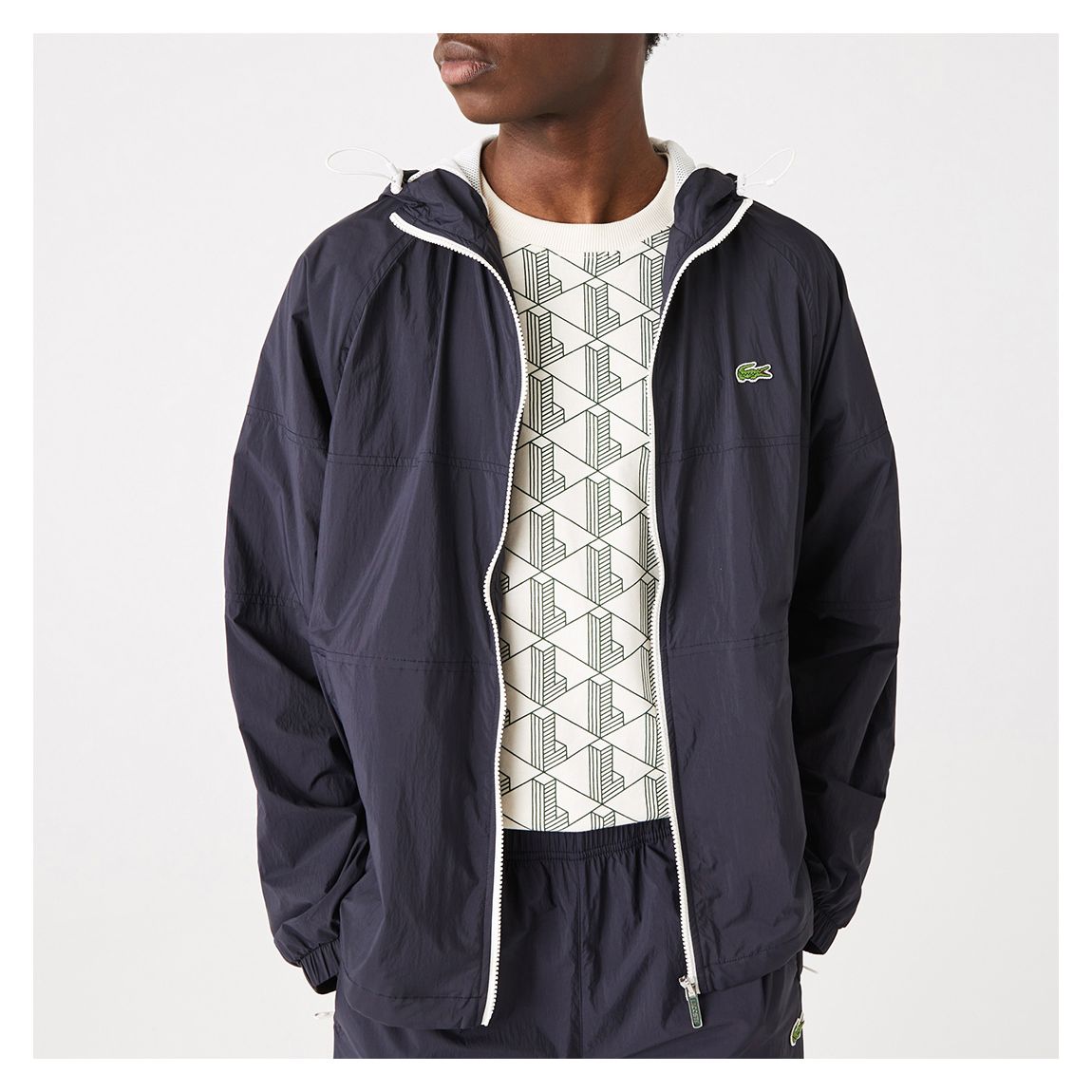 Navy Full Zip Hooded Jacket main product photo