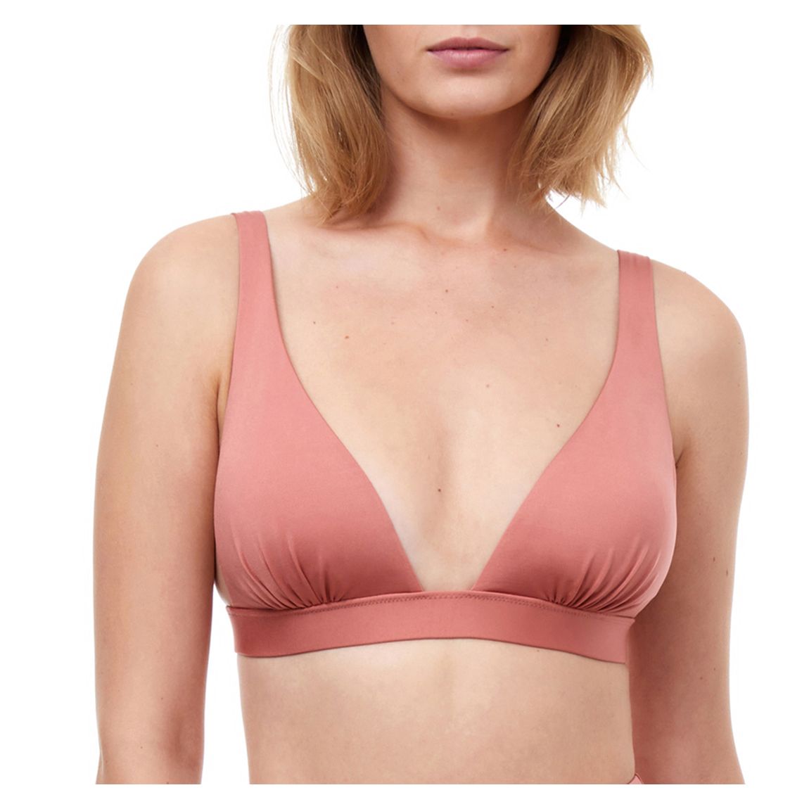 Blush Plunge Bikini Top main product photo