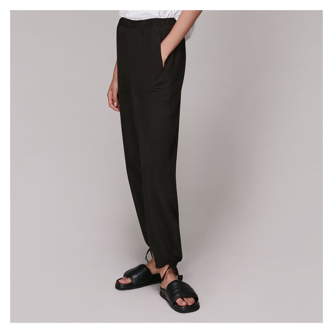 Black Tie Hem Trousers main product photo