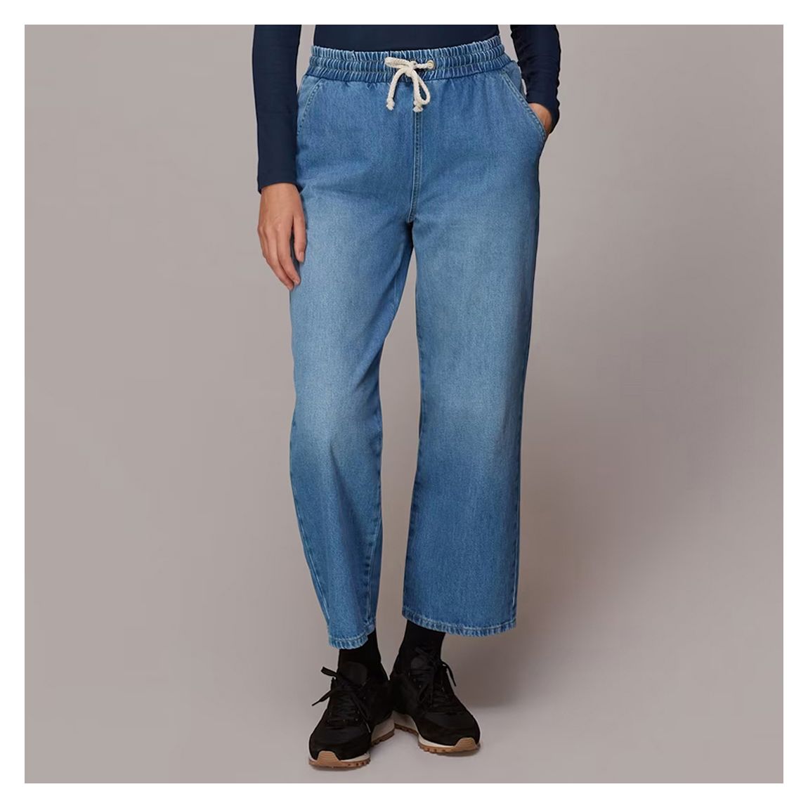 Blue Authentic Drawstring Jeans main product photo