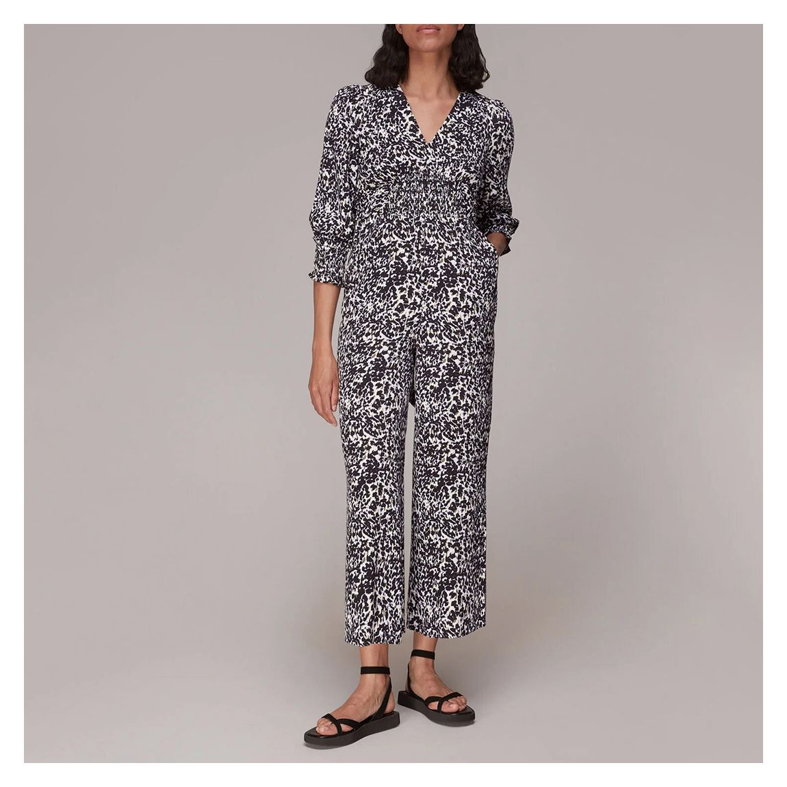 Brown Animal Print Jumpsuit main product photo