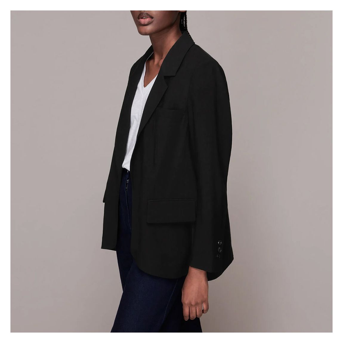 Black Cerys Relaxed Blazer main product photo