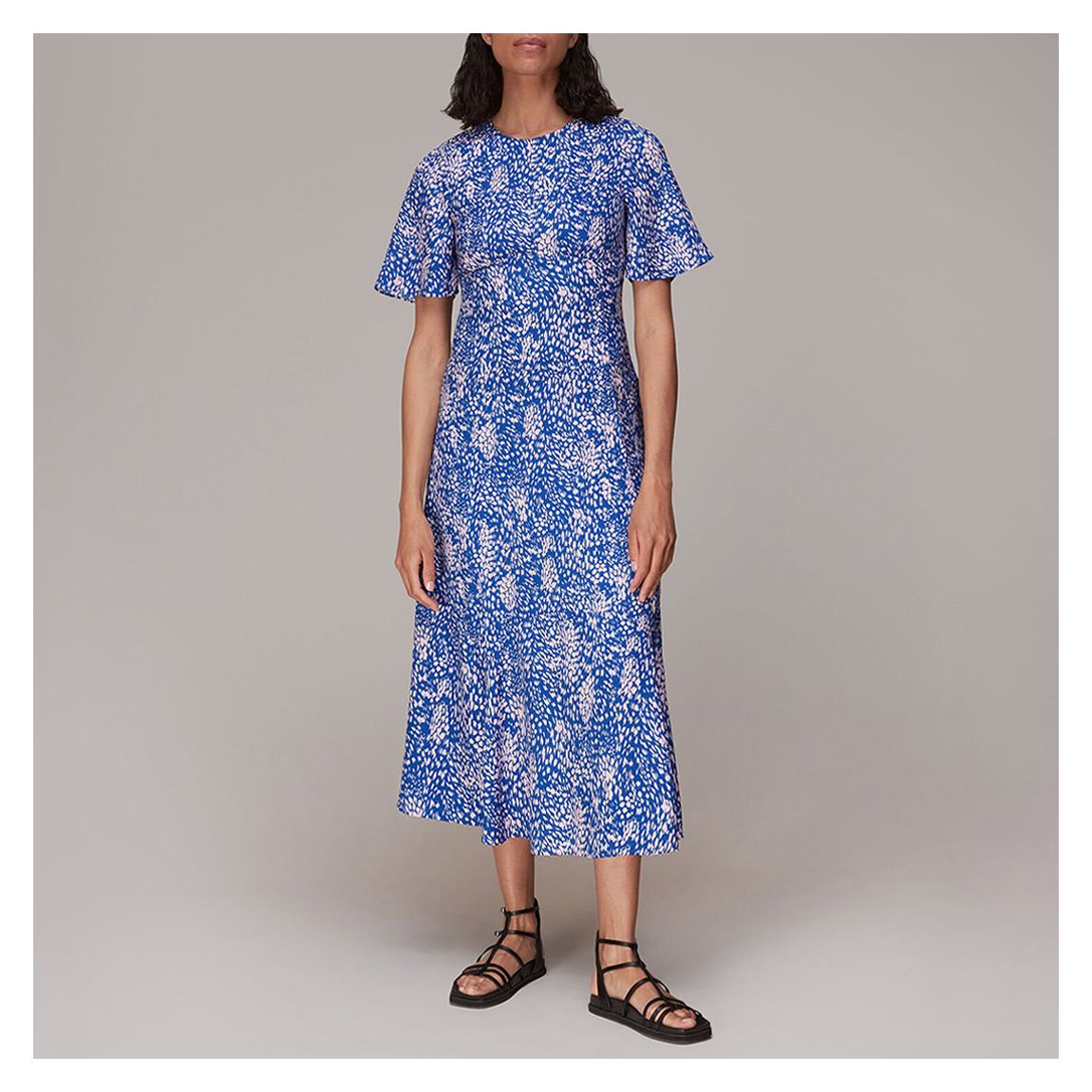 Blue Lively Animal Print Midi Dress main product photo