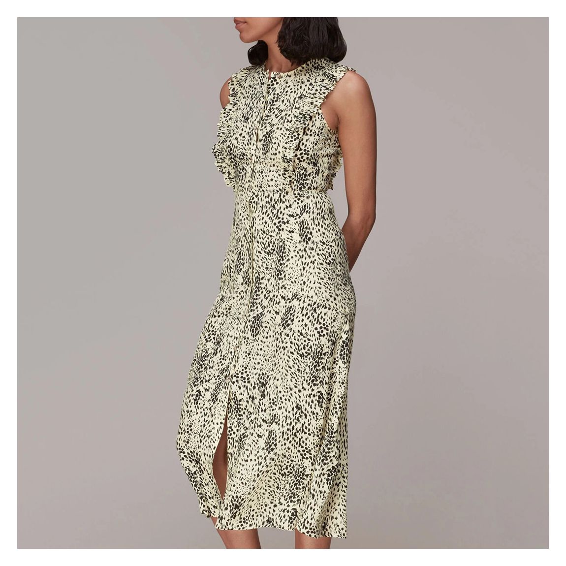 Animal Print Frill Midi Dress main product photo