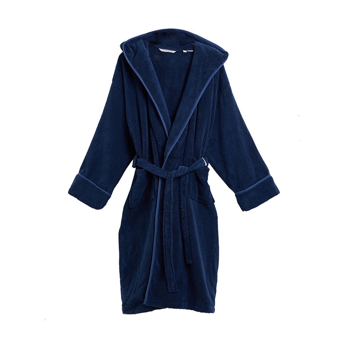 Plush Hooded L/XL Robe, Navy main product photo