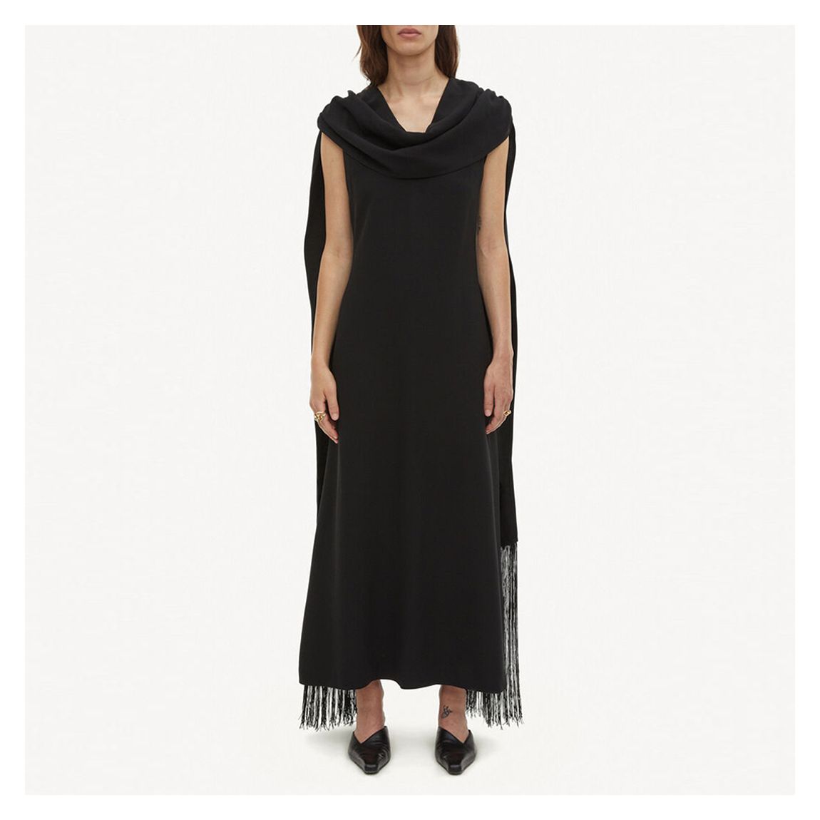 Black Cressida Wool Dress main product photo