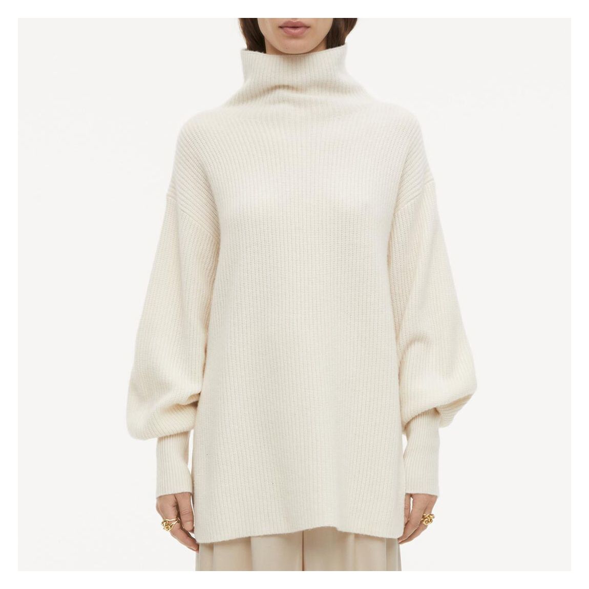 White Camila Cashmere Jumper main product photo