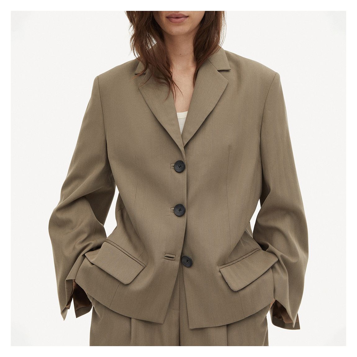 Brown Rosett Herringbone Blazer main product photo